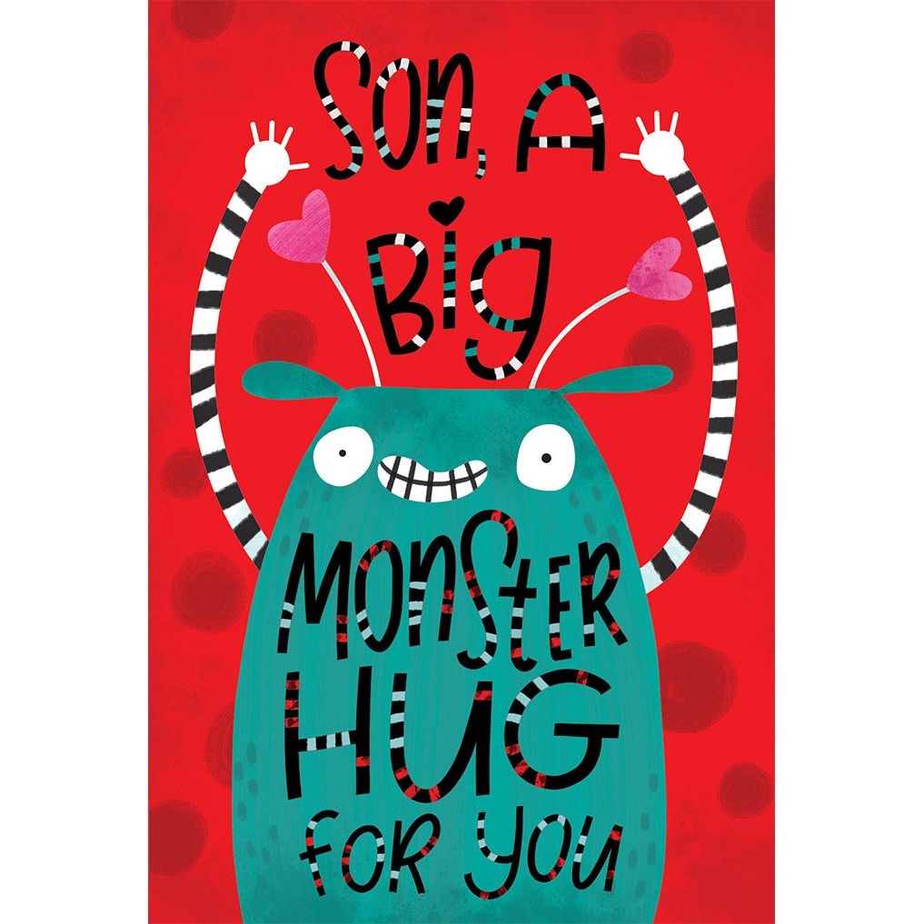Monster Hug Valentine's Day Card Son